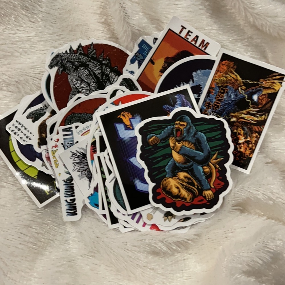 6/$20 New set/50 Godzilla stickers - Picture 2 of 4